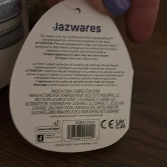 Squishmallows Gray and Purple Stuffed Animal with Heart Tag - Picture 2 of 2